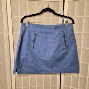 Lily Pulitzer Textured Blue Mini Skort Starfish Pockets Cotton Sz 8